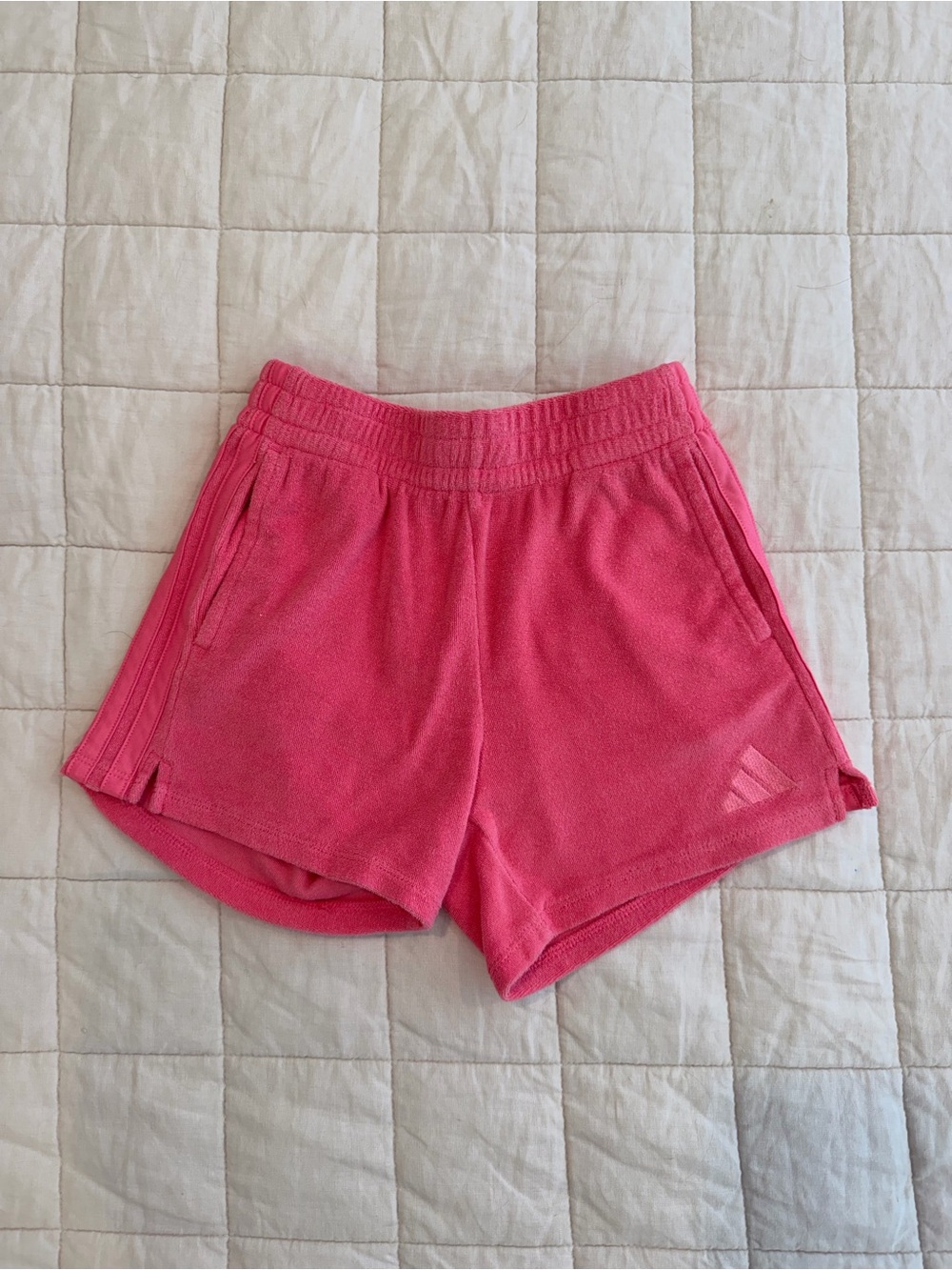 adidas - Size S - Pink Terry Athletic Shorts